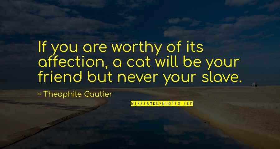 Stoppable Quotes By Theophile Gautier: If you are worthy of its affection, a