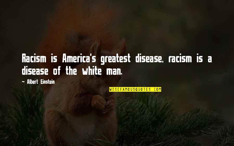 Stopped Fighting Quotes By Albert Einstein: Racism is America's greatest disease, racism is a