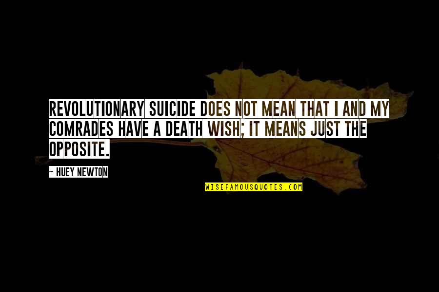 Stopped Smoking Quotes By Huey Newton: Revolutionary suicide does not mean that I and