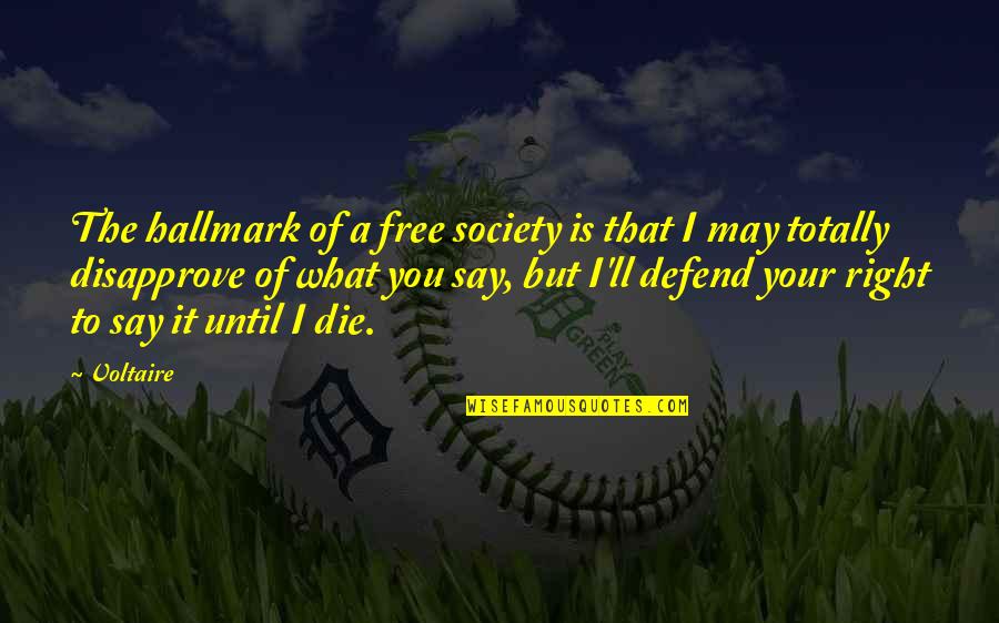 Storage Basket Quotes By Voltaire: The hallmark of a free society is that Storage Basket Quotes By Voltaire: The hallmark of a free society is that