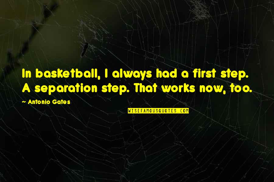 Storchen Z Rich Quotes By Antonio Gates: In basketball, I always had a first step.