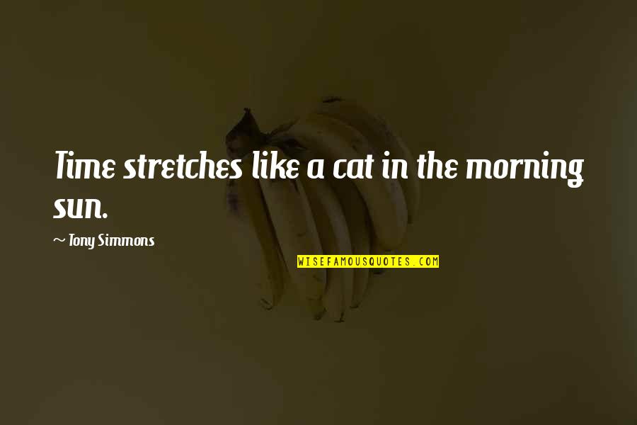 Storehouse Quotes By Tony Simmons: Time stretches like a cat in the morning