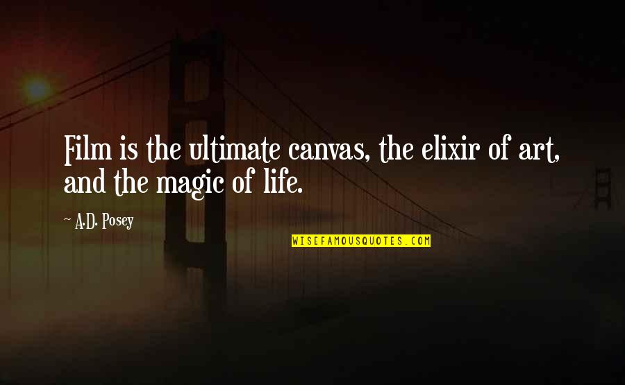 Stories And Storytelling Quotes By A.D. Posey: Film is the ultimate canvas, the elixir of