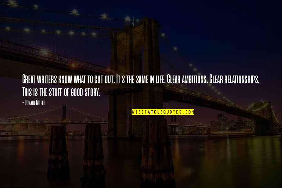 Stories Of Great Quotes By Donald Miller: Great writers know what to cut out. It's Stories Of Great Quotes By Donald Miller: Great writers know what to cut out. It's
