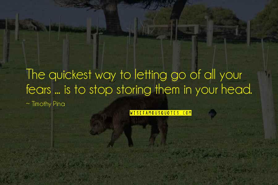Storing Quotes By Timothy Pina: The quickest way to letting go of all