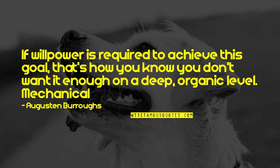 Storks Full Quotes By Augusten Burroughs: If willpower is required to achieve this goal,