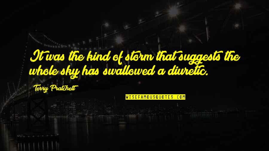 Storm And Rain Quotes By Terry Pratchett: It was the kind of storm that suggests