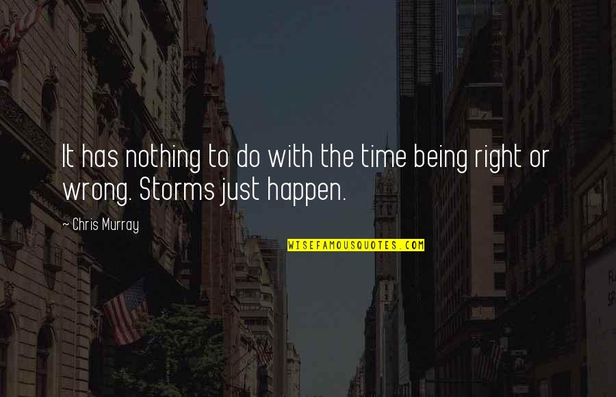 Storm Being Over Quotes By Chris Murray: It has nothing to do with the time