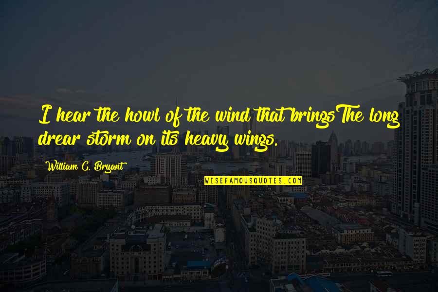 Storm Wind Quotes By William C. Bryant: I hear the howl of the wind that