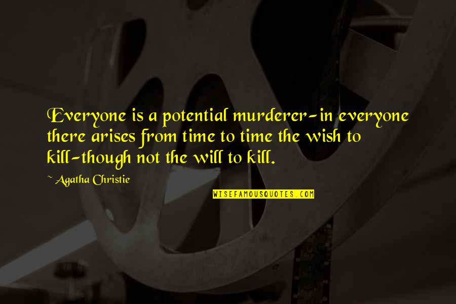 Stormy Nights Quotes By Agatha Christie: Everyone is a potential murderer-in everyone there arises