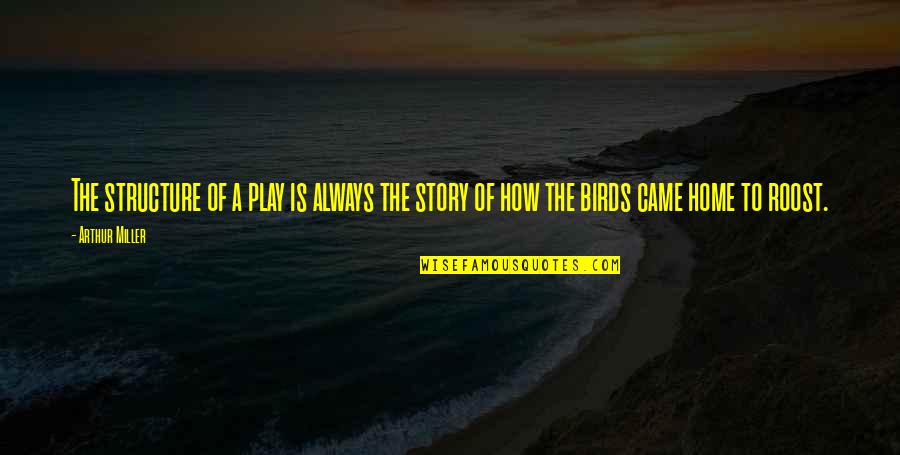 Story Structure Quotes By Arthur Miller: The structure of a play is always the