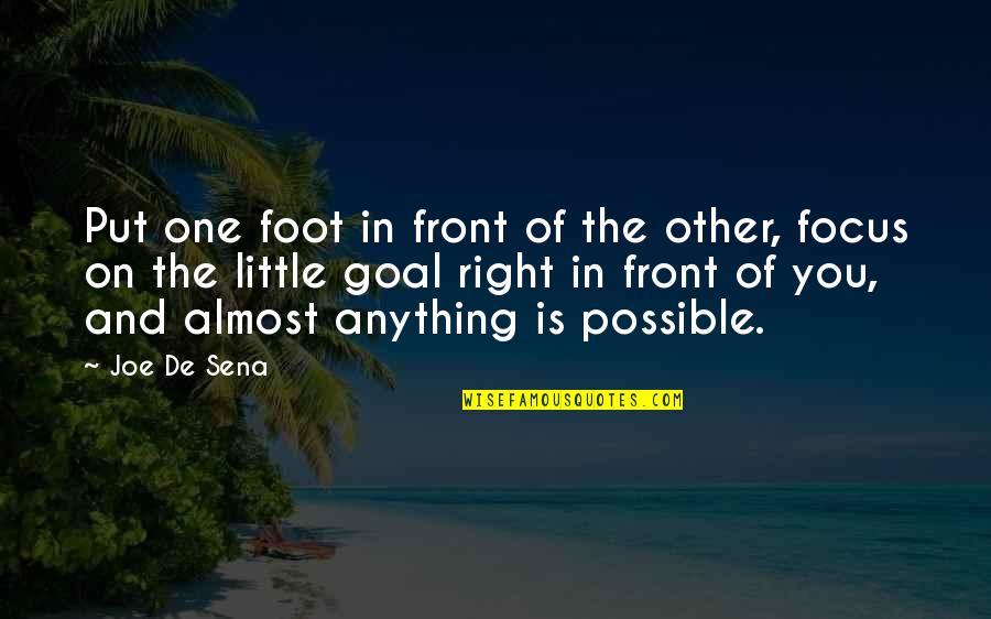Story That Has A Moral Lesson Quotes By Joe De Sena: Put one foot in front of the other,