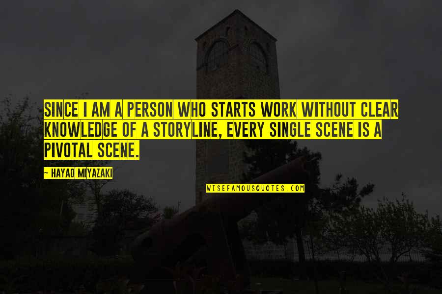 Storyline Quotes By Hayao Miyazaki: Since I am a person who starts work Storyline Quotes By Hayao Miyazaki: Since I am a person who starts work