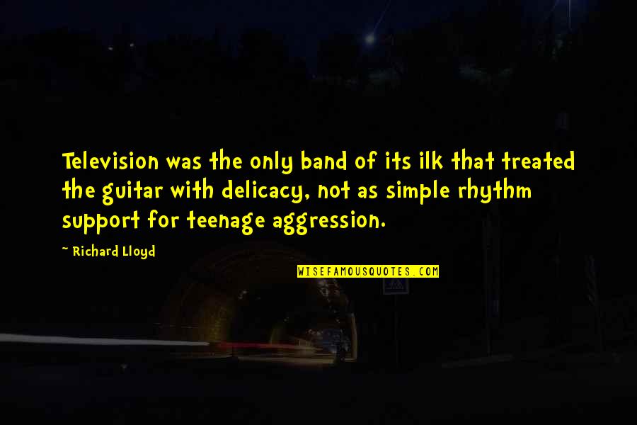 Storymakery Quotes By Richard Lloyd: Television was the only band of its ilk
