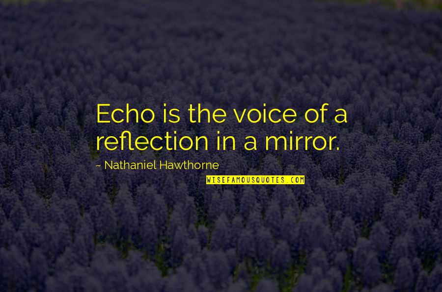Storyville Quotes By Nathaniel Hawthorne: Echo is the voice of a reflection in Storyville Quotes By Nathaniel Hawthorne: Echo is the voice of a reflection in
