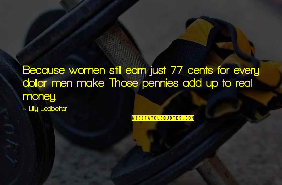Stossen Duden Quotes By Lilly Ledbetter: Because women still earn just 77 cents for