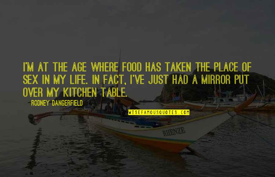 Stradanja Mladog Quotes By Rodney Dangerfield: I'm at the age where food has taken Stradanja Mladog Quotes By Rodney Dangerfield: I'm at the age where food has taken