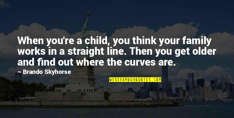 Straight Line Quotes By Brando Skyhorse: When you're a child, you think your family