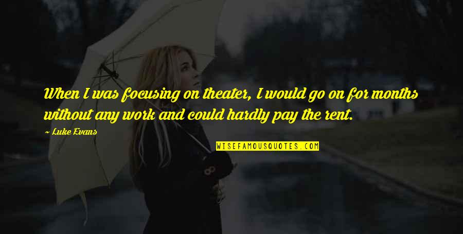 Straightline Auto Quotes By Luke Evans: When I was focusing on theater, I would