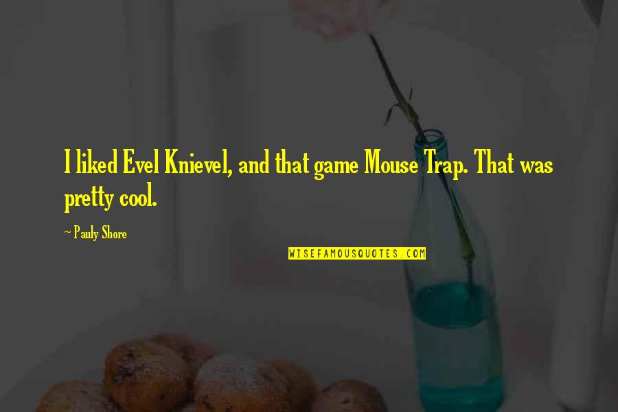 Straightly Synonyms Quotes By Pauly Shore: I liked Evel Knievel, and that game Mouse