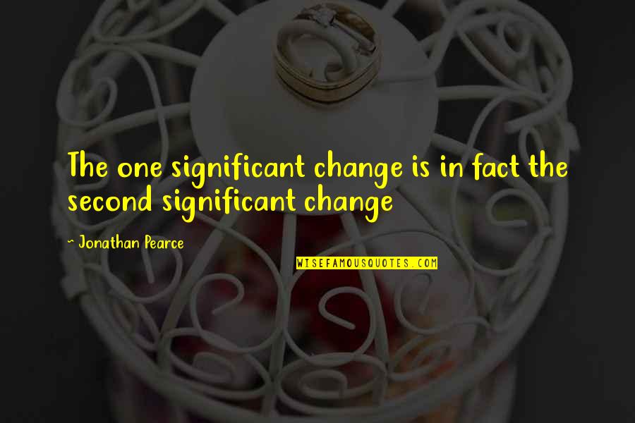 Strandbeest Theo Quotes By Jonathan Pearce: The one significant change is in fact the Strandbeest Theo Quotes By Jonathan Pearce: The one significant change is in fact the