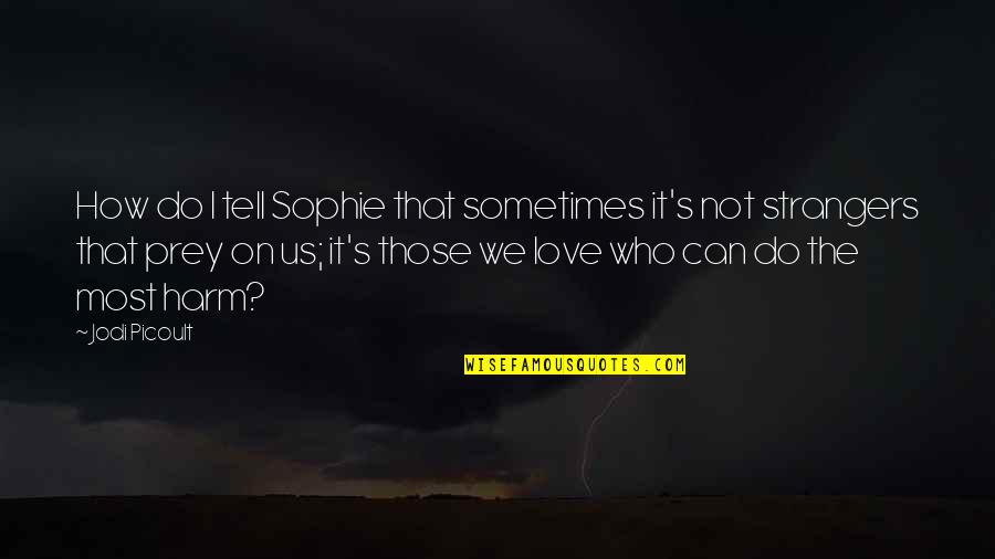 Strangers Love Quotes By Jodi Picoult: How do I tell Sophie that sometimes it's