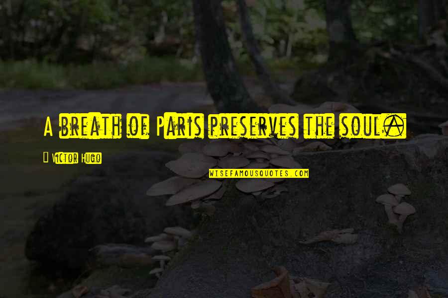 Strangers To Lovers Quotes By Victor Hugo: A breath of Paris preserves the soul.