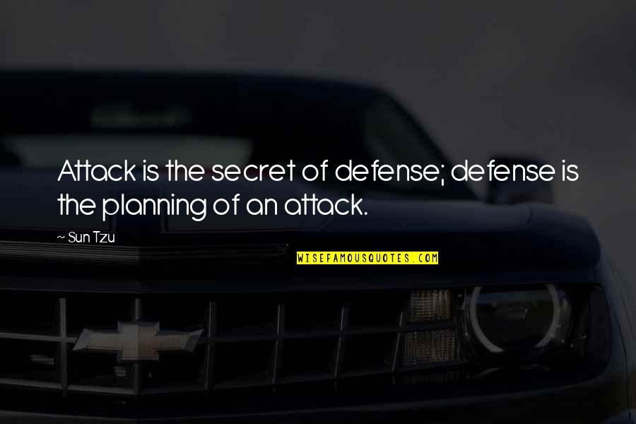 Strategy And Planning Quotes By Sun Tzu: Attack is the secret of defense; defense is