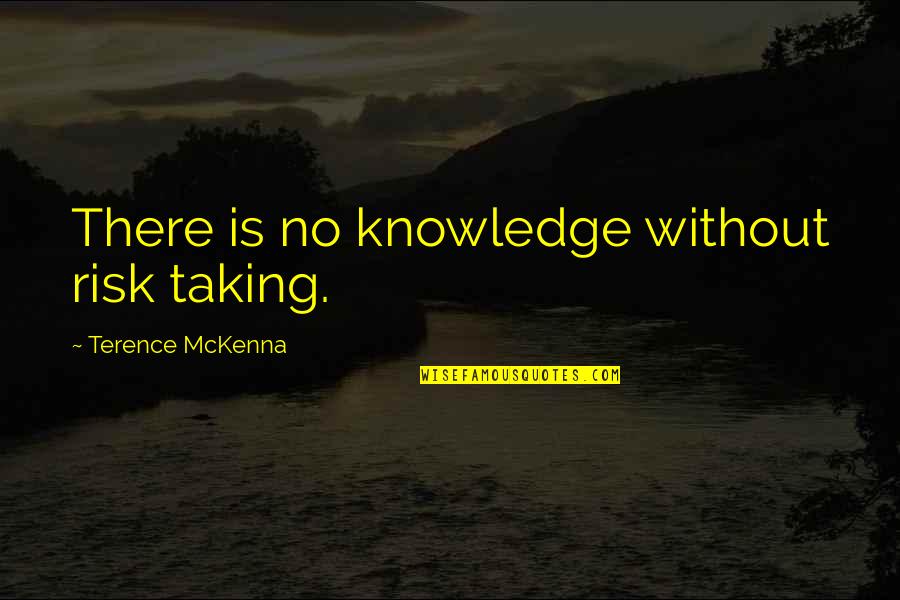 Stratemeyer Quotes By Terence McKenna: There is no knowledge without risk taking.