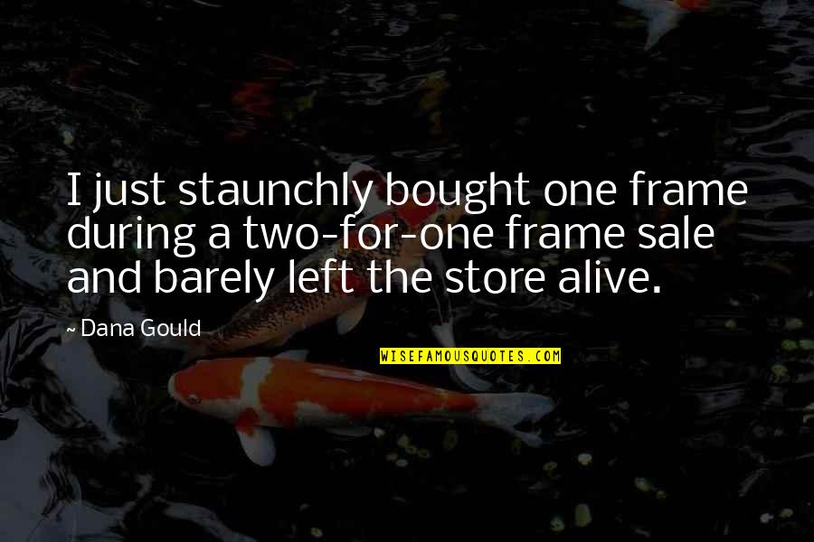 Strat's Quotes By Dana Gould: I just staunchly bought one frame during a