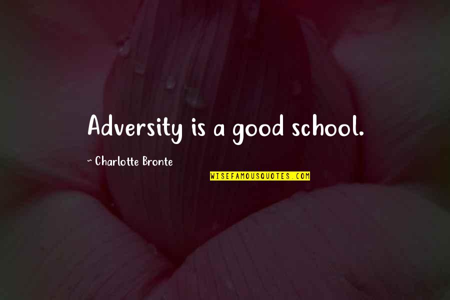 Stratului De Ozon Quotes By Charlotte Bronte: Adversity is a good school.