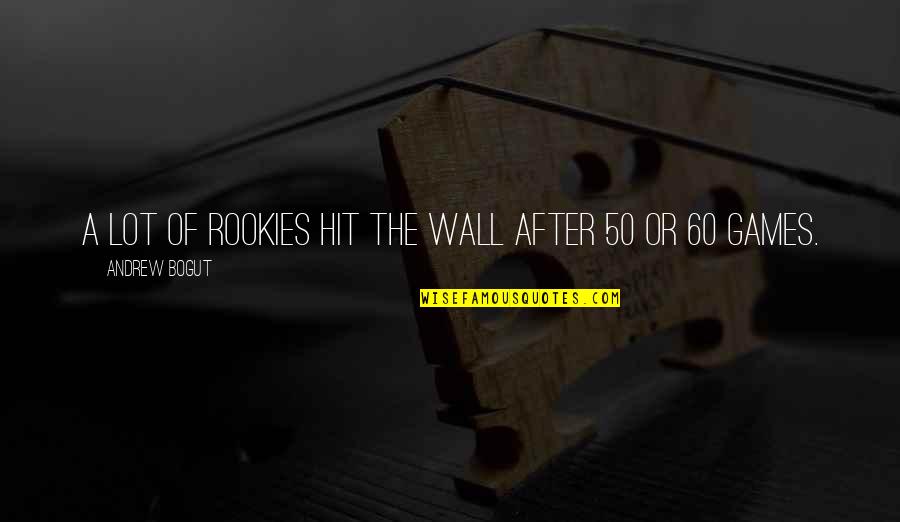 Straubenzee Quotes By Andrew Bogut: A lot of rookies hit the wall after Straubenzee Quotes By Andrew Bogut: A lot of rookies hit the wall after