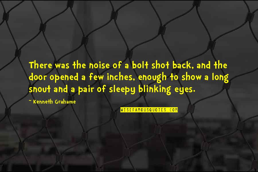 Straughan And Straughan Quotes By Kenneth Grahame: There was the noise of a bolt shot Straughan And Straughan Quotes By Kenneth Grahame: There was the noise of a bolt shot