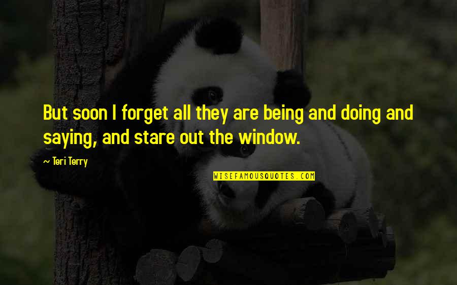Stray Feeding Quotes By Teri Terry: But soon I forget all they are being