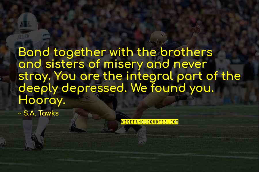 Stray Quotes By S.A. Tawks: Band together with the brothers and sisters of