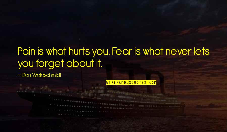 Strconv Quotes By Dan Waldschmidt: Pain is what hurts you. Fear is what Strconv Quotes By Dan Waldschmidt: Pain is what hurts you. Fear is what