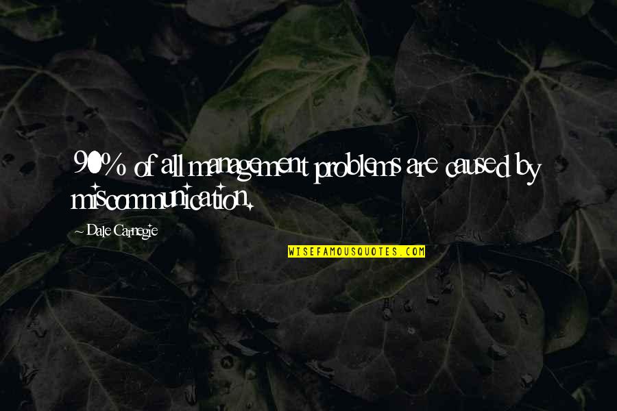 Streamlines Quotes By Dale Carnegie: 90% of all management problems are caused by