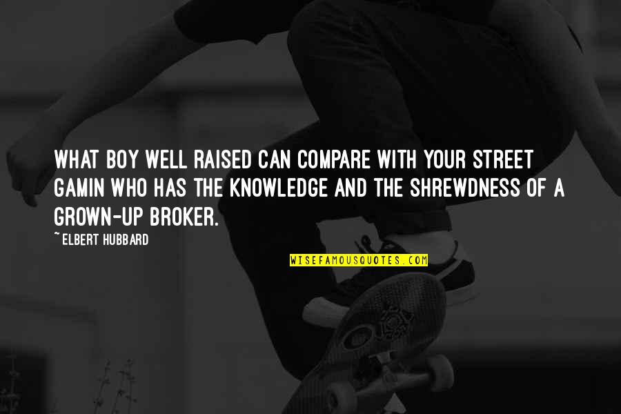 Street Boys Quotes By Elbert Hubbard: What boy well raised can compare with your