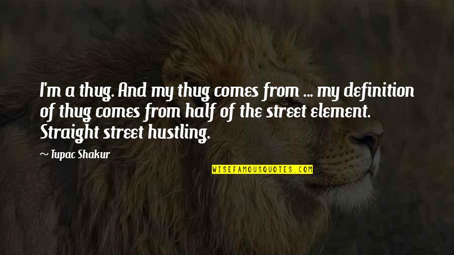 Street Hustle Quotes By Tupac Shakur: I'm a thug. And my thug comes from