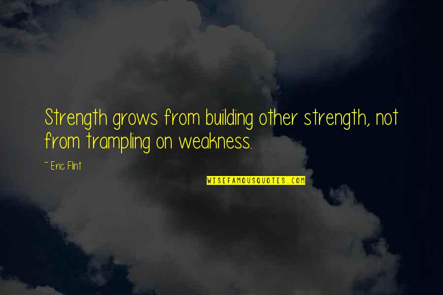 Strength Grows Quotes By Eric Flint: Strength grows from building other strength, not from