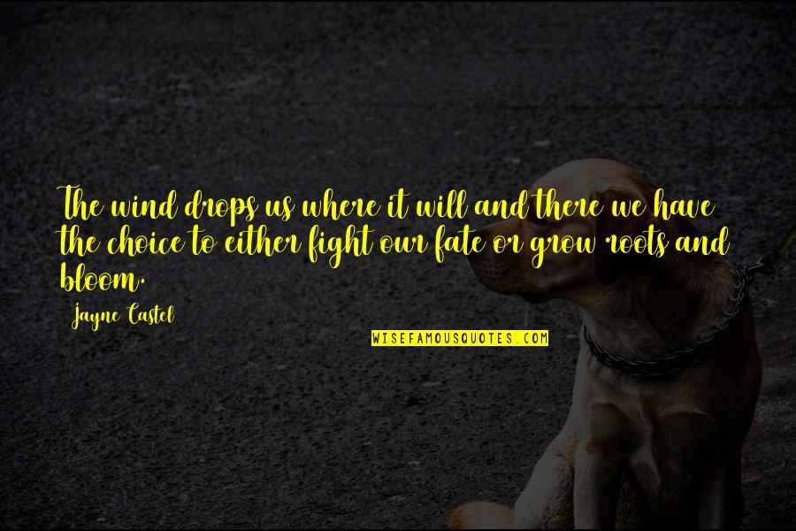 Strength To Fight Quotes By Jayne Castel: The wind drops us where it will and