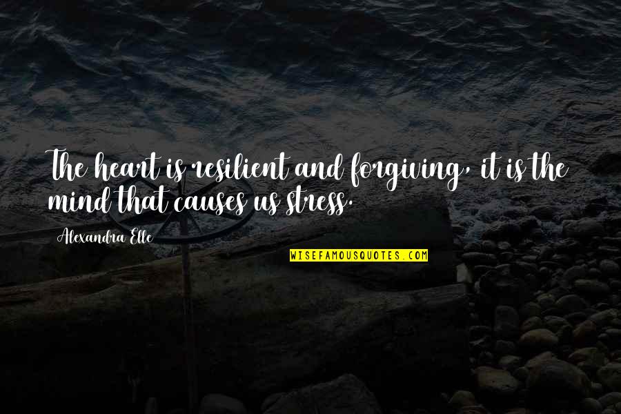 Stress Causes Quotes By Alexandra Elle: The heart is resilient and forgiving, it is