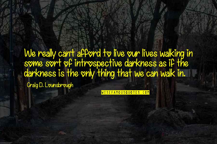 Stress Sayings And Quotes By Craig D. Lounsbrough: We really can't afford to live our lives