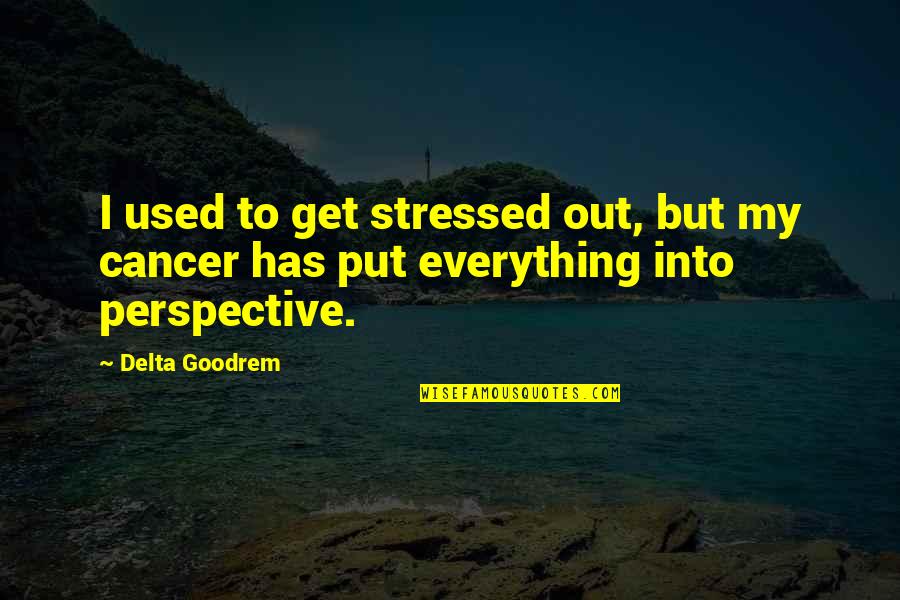 Stressed Out Quotes By Delta Goodrem: I used to get stressed out, but my