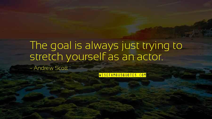 Stretch Yourself Quotes By Andrew Scott: The goal is always just trying to stretch