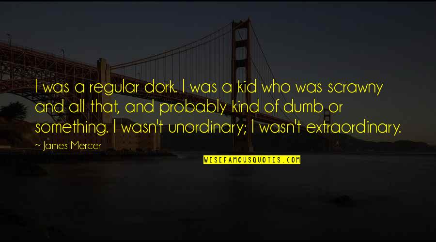 Stretcheth Quotes By James Mercer: I was a regular dork. I was a