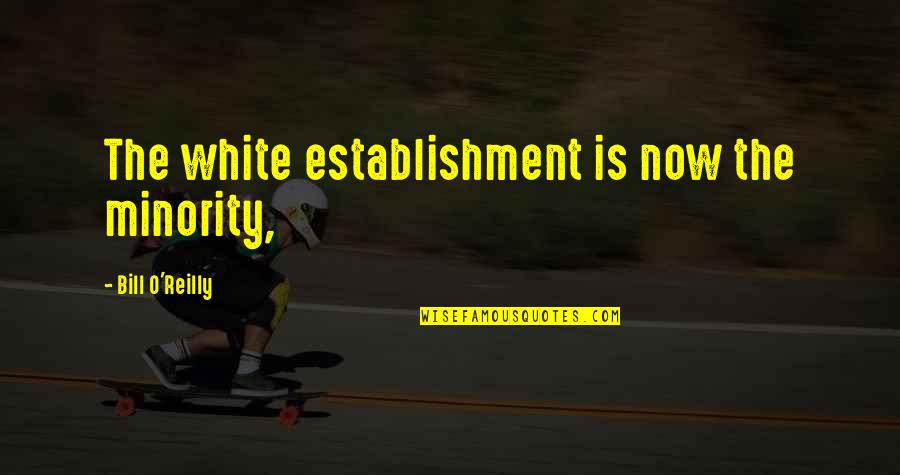 Stridex Face Quotes By Bill O'Reilly: The white establishment is now the minority,