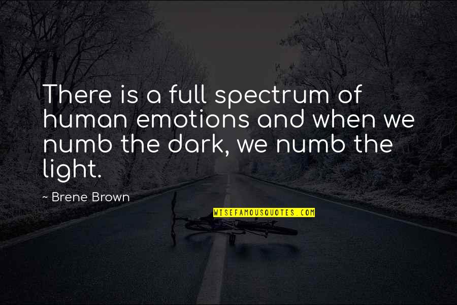 Striegel Sherdog Quotes By Brene Brown: There is a full spectrum of human emotions Striegel Sherdog Quotes By Brene Brown: There is a full spectrum of human emotions
