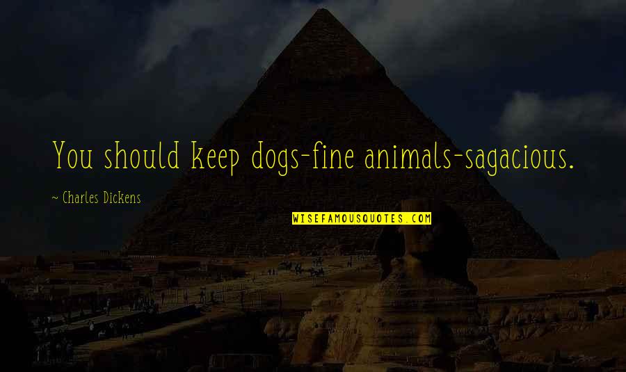 Strikethrough Quotes By Charles Dickens: You should keep dogs-fine animals-sagacious. Strikethrough Quotes By Charles Dickens: You should keep dogs-fine animals-sagacious.