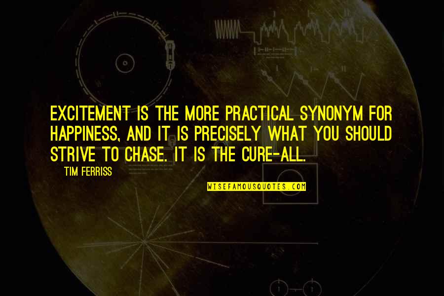 Strive For More Quotes By Tim Ferriss: Excitement is the more practical synonym for happiness,